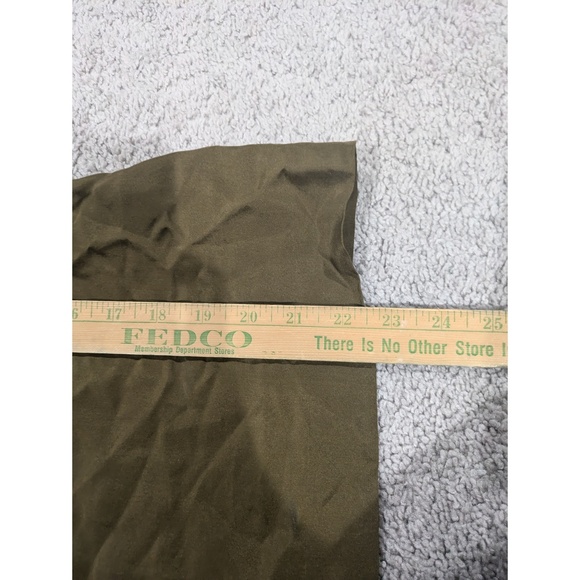 J. Crew Silk Tank Green Brown Size 6 with Lace - Picture 5 of 8